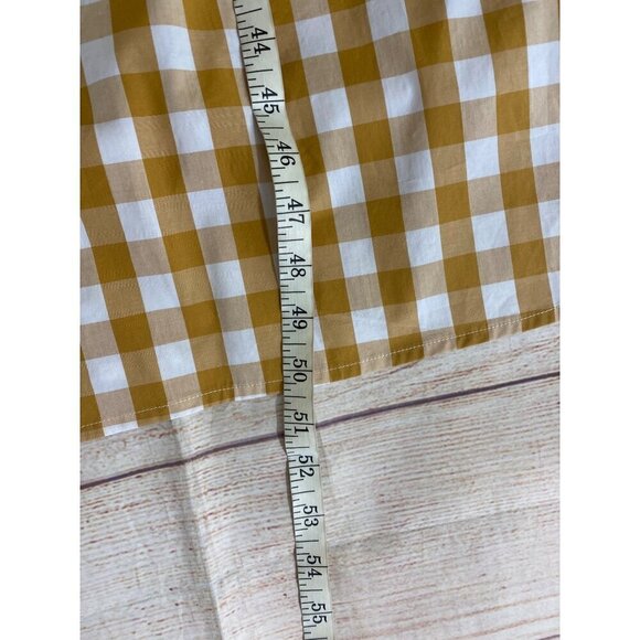 NWT Who what Wear Women's Yellow Gingham One Shoulder Midi Dress - Large - Picture 5 of 14